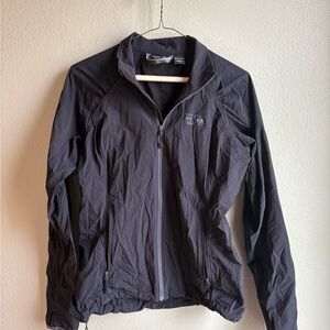 Mountain Hardwear Charcoal Black Packable Wind Jacket